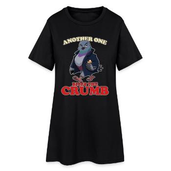 Another One Bites the Crumb Funny pigeon gangster - Women’s T-Shirt Dress - black - Front
