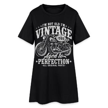 Cadeau d’anniversaire de moto vintage vintage 1986 - Robe T-shirt Femme - noir - Devant