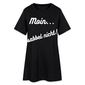 Heimatliebe Nord/ Moin - Frauen T-Shirt-Kleid - Schwarz - Vorne