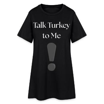 Parle-moi - Robe T-shirt Femme - noir - Devant