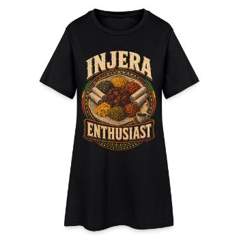 Éthiopie, Injera éthiopien Passionné - Robe T-shirt Femme - noir - Devant