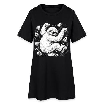 Bloc paresseux – Plein de craie - Robe T-shirt Femme - noir - Devant