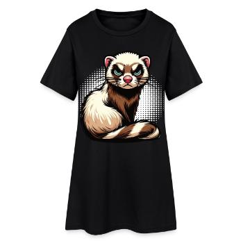 ferret ferret holder ferret owner - Women’s T-Shirt Dress - black - Front
