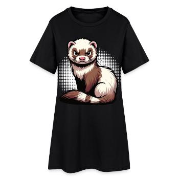 ferret ferret holder ferret owner - Women’s T-Shirt Dress - black - Front