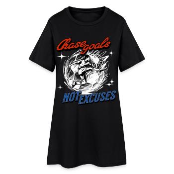 Soccer Shirt – Chase Goals Not Excuses - Women’s T-Shirt Dress - black - Front