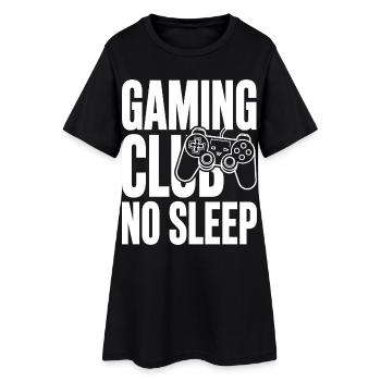 Manette Gaming Club Sans Sommeil - Robe T-shirt Femme - noir - Devant
