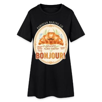 Breakfast Funny Brunch Coffee Peanut Butter Maple - Women’s T-Shirt Dress - black - Front