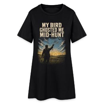 Fauconnerie Fauconnier Mon oiseau m’a ghosté En plein milieu de la chasse - Robe T-shirt Femme - noir - Devant