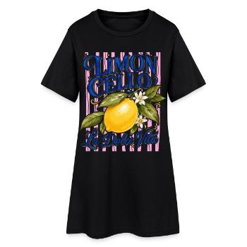 Limoncello La Dolce Vita Citron Italie Vintage - Robe T-shirt Femme - noir - Devant