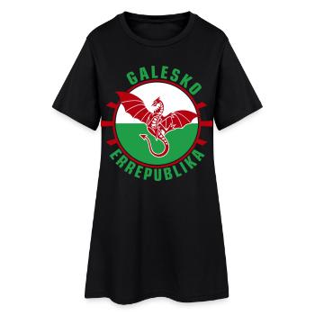 Galesko Errepublika - Welsh Republic - Women’s T-Shirt Dress - black - Front