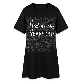 20th Birthday Calculus Math Geek Funny - Women’s T-Shirt Dress - black - Front