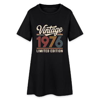 Original 1976 Vintage Vintage Anniversaire Rétro - Robe T-shirt Femme - noir - Devant