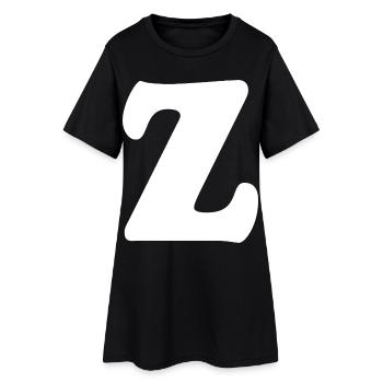 Impression en grand style Z | Lettre Z | Z Logo - Robe T-shirt Femme - noir - Devant