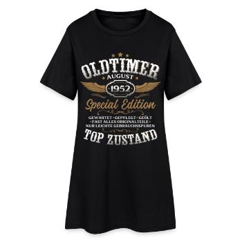 74. Geburtstag Geschenk Mann Oldtimer August 1952 - Frauen T-Shirt-Kleid - Schwarz - Vorne