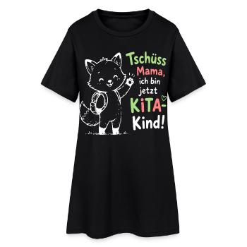 Kita Abschied Fox Illustration - Frauen T-Shirt-Kleid - Schwarz - Vorne
