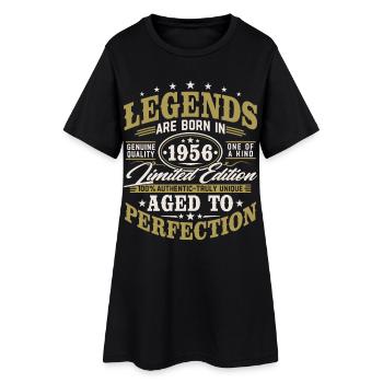 Cadeau d’anniversaire vintage vintage rétro de 1956 - Robe T-shirt Femme - noir - Devant