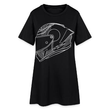 Weis Helm - Frauen T-Shirt-Kleid - Schwarz - Vorne
