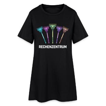 Rechenzentrum Gärtner Garten Gartenarbeit - Frauen T-Shirt-Kleid - Schwarz - Vorne