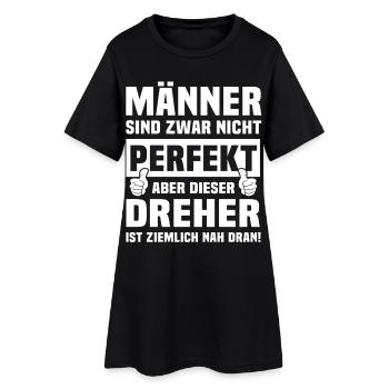 Dreher - Frauen T-Shirt-Kleid - Schwarz - Vorne