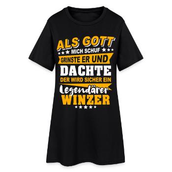 Winzer Sprüche - Frauen T-Shirt-Kleid - Schwarz - Vorne