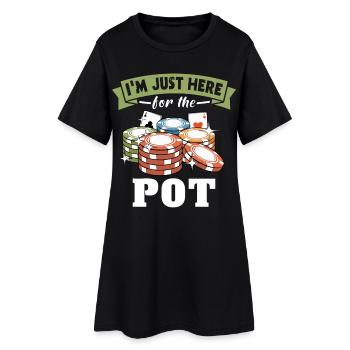 Poker Pokern - Robe T-shirt Femme - noir - Devant