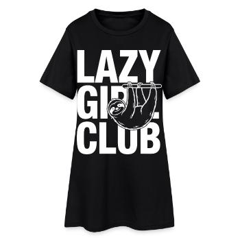 Lazy Girl Club Sloth - Women’s T-Shirt Dress - black - Front