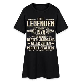 Jahrgang 1976 Geburtstag Absolut Einmalig - Frauen T-Shirt-Kleid - Schwarz - Vorne