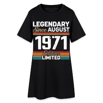 Légendaire Depuis Août 1971 Vintage Rétro - Robe T-shirt Femme - noir - Devant