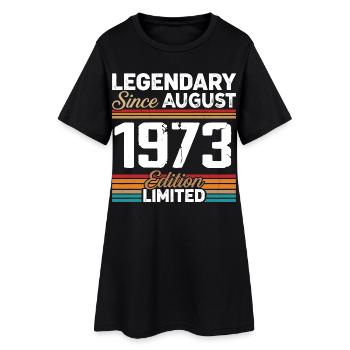 Legendary Since August 1973 Vintage Retro - Women’s T-Shirt Dress - black - Front