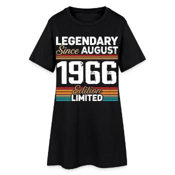 Légendaire Depuis Août 1966 Vintage Rétro - Robe T-shirt Femme - noir - Devant