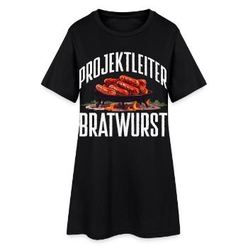 Grillmeister Geschenk Fleisch Wurst & Bier - Frauen T-Shirt-Kleid - Schwarz - Vorne