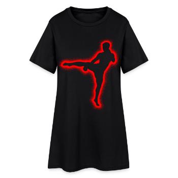 Muay Thai Martial Arts Kickboxer Boys Kickboxing - Women’s T-Shirt Dress - black - Front