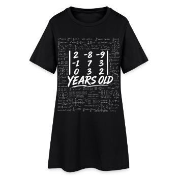 21st Anniv. Determinant Matrix Math Geek Funny - Women’s T-Shirt Dress - black - Front
