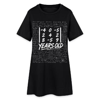 26th Anniv. Determinant Matrix Math Geek Funny - Women’s T-Shirt Dress - black - Front