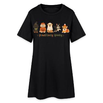 Spooky dogs halloween Shirt for women - Robe T-shirt Femme - noir - Devant