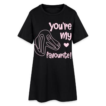 Chien préféré - Robe T-shirt Femme - noir - Devant