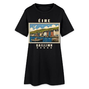 Irland Galway Vintage Reisemarke - Frauen T-Shirt-Kleid - Schwarz - Vorne
