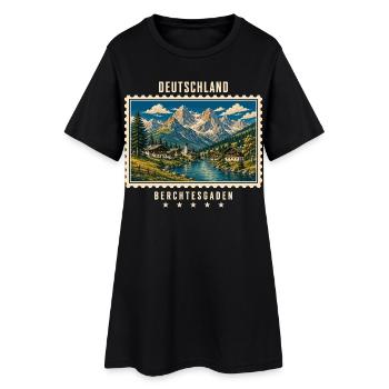 Deutschland Berchtesgaden Vintage Reisemarke - Frauen T-Shirt-Kleid - Schwarz - Vorne