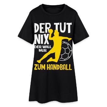Handball Handballer Handball Trainer Fan Geschenk - Frauen T-Shirt-Kleid - Schwarz - Vorne