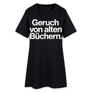 Geruch von alten Büchern Spruch T-Shirt Leser - Frauen T-Shirt-Kleid - Schwarz - Vorne