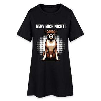 Nerv Mich Nicht Boxer Boxerhalter Boxerbesitzer - Frauen T-Shirt-Kleid - Schwarz - Vorne