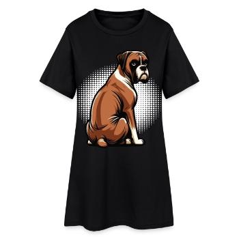 Boxer Boxerhalter Boxerhund Boxerbesitzer Boxerfan - Frauen T-Shirt-Kleid - Schwarz - Vorne