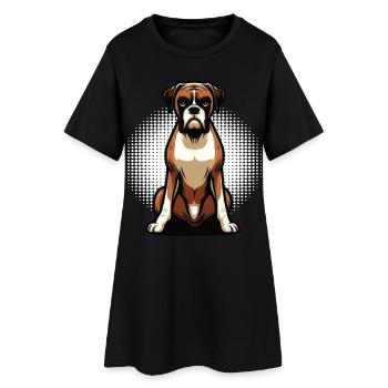 Boxer Boxerhalter Boxerhund Boxerbesitzer Boxerfan - Frauen T-Shirt-Kleid - Schwarz - Vorne
