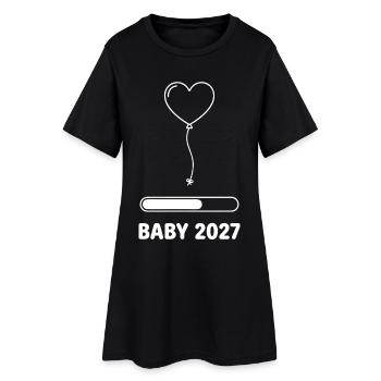Grossesse au ballon cardiaque du bébé 2027 - Robe T-shirt Femme - noir - Devant
