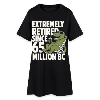 Extrêmement retraité depuis le T-Rex de 65 - Robe T-shirt Femme - noir - Devant