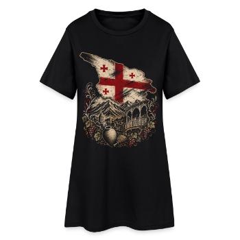 Georgia Georgian Tbilisi Sakartvelo - Women’s T-Shirt Dress - black - Front