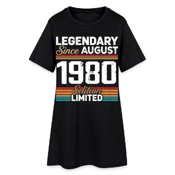Legendary Since August 1980 Vintage Retro - Women’s T-Shirt Dress - black - Front