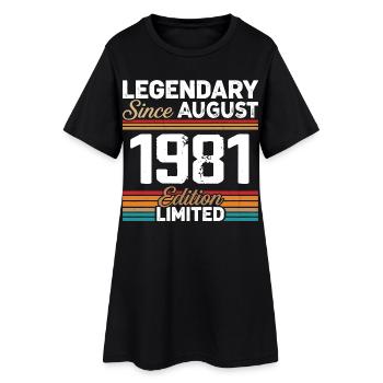 Légendaire Depuis Août 1981 Vintage Rétro - Robe T-shirt Femme - noir - Devant