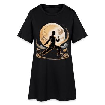 Tai Chi Zen Meditation – Chi Qigong Training - Women’s T-Shirt Dress - black - Front
