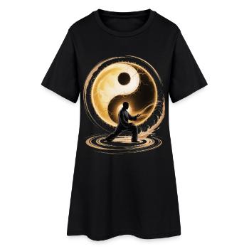 Tai Chi Zen Meditation – Chi Qigong Training - Women’s T-Shirt Dress - black - Front
